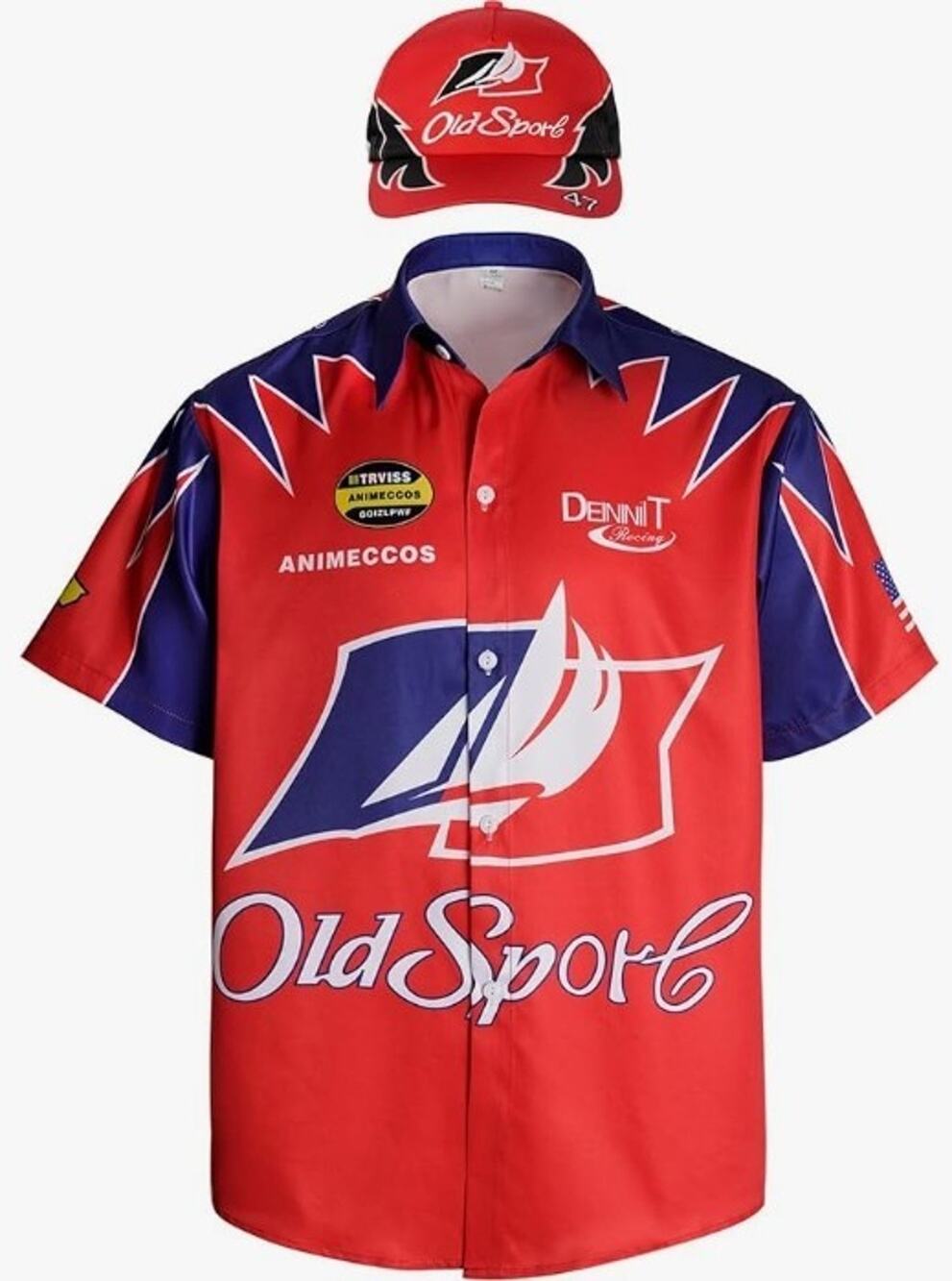 Menβs Ricky Bobby Old Sport Racing Shirt β Talladega Nights Costume Tee